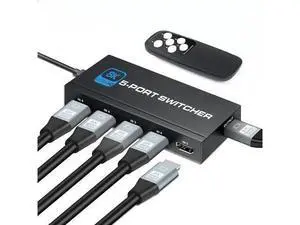 Switcher HDMI 2.1-compatible 5 in 1 out 8K 60Hz 4K 120Hz Switch Splitter adapter IR Remote For PS5 PS4 Projector Supports Ultra HD Dolby Vision, 48Gbps, HDR10, HDCP 2.3 & 3D - OZ8Q5 Switcher HDMI 2.1-compatible 5 in 1 out 8K 60Hz 4K 120Hz Switch Splitter adapter IR Remote For PS5 PS4 Projector Supports Ultra HD Dolby Vision, 48Gbps, HDR10, HDCP 2.3 & 3D - OZ8Q5