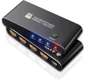 HDMI Switcher , 8K 4K 120hz Ultra HD 8K High Speed 48Gbps Directional HDMI Switch 3in 1out 8K@60Hz 4K@120Hz Switcher Converter Compatible with Xbox PS5 Projectors Monitors HDMI Switcher , 8K 4K 120hz Ultra HD 8K High Speed 48Gbps Directional HDMI Switch 3in 1out 8K@60Hz 4K@120Hz Switcher Converter Compatible with Xbox PS5 Projectors Monitors