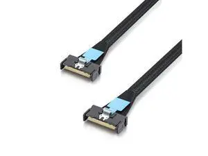 PCIe Gen5 MCIO 8X Cable, SFF-TA-1016 Certified, Mini Cool Edge High-Density Connector, 85-ohm Enterprise Server Cable, Hot-Swap for Data Center, 0.5-m(1.6ft) PCIe Gen5 MCIO 8X Cable, SFF-TA-1016 Certified, Mini Cool Edge High-Density Connector, 85-ohm Enterprise Server Cable, Hot-Swap for Data Center, 0.5-m(1.6ft)