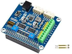 Stepper Motor HAT for Raspberry Pi 4B/3B+/2B/B+/Zero/W/WH/and Jetson Nano,DRV8825 Motor Controller Drives Two Stepper Motors, Up to 1/32 Microstepping,Use for 3D Printer,Sculpturing Machine etc Stepper Motor HAT for Raspberry Pi 4B/3B+/2B/B+/Zero/W/WH/and Jetson Nano,DRV8825 Motor Controller Drives Two Stepper Motors, Up to 1/32 Microstepping,Use for 3D Printer,Sculpturing Machine etc