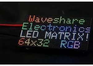 RGB Full-Color LED Matrix Panel 64x32 Pixels, 2.5mm Pitch, 2048 Individual RGB LEDs, Adjustable Brightness, Support Raspberry Pi/Raspberry Pi Pico/ESP32/Ardu, Display Text, Colorful Image/Animation RGB Full-Color LED Matrix Panel 64x32 Pixels, 2.5mm Pitch, 2048 Individual RGB LEDs, Adjustable Brightness, Support Raspberry Pi/Raspberry Pi Pico/ESP32/Ardu, Display Text, Colorful Image/Animation