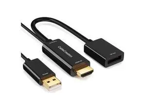 HDMI to DisplayPort Adapter with USB Power, 4K X 2K@60Hz HDMI Male to DP Female Adapter Compliant with Xbox One/PS4/PS5 HDMI to DisplayPort Adapter with USB Power, 4K X 2K@60Hz HDMI Male to DP Female Adapter Compliant with Xbox One/PS4/PS5