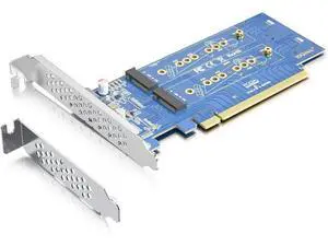 H!Fiber 4-Port M.2 NVMe Adapter M-Key, PCIe X16 Gen3. Requires Motherboard BIOS Support for Bifurcation, with Full Height and Low Profile Bracket H!Fiber 4-Port M.2 NVMe Adapter M-Key, PCIe X16 Gen3. Requires Motherboard BIOS Support for Bifurcation, with Full Height and Low Profile Bracket