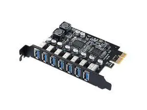 7-Port USB 3.0 PCIe Expansion Card for Desktop PC, 5Gbps SuperSpeed Data Transfer, PCI Express to USB 3.0 Hub Card with Dedicated Channels & UASP Support, Plug & Play, Windows 11/10/8/7/XP/Vista/Linux 7-Port USB 3.0 PCIe Expansion Card for Desktop PC, 5Gbps SuperSpeed Data Transfer, PCI Express to USB 3.0 Hub Card with Dedicated Channels & UASP Support, Plug & Play, Windows 11/10/8/7/XP/Vista/Linux