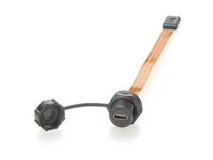 IP67 USB 3.1 Type-C Male to Female Extension Cable 10Gbps Flush Panel Mount USB 3.1 Gen2 C FPC Ribbon Flat Slim Cable 100W for Data Transfer Charging, Cabinet, Embedded PC, Automation(0.2m) IP67 USB 3.1 Type-C Male to Female Extension Cable 10Gbps Flush Panel Mount USB 3.1 Gen2 C FPC Ribbon Flat Slim Cable 100W for Data Transfer Charging, Cabinet, Embedded PC, Automation(0.2m)
