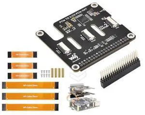 Pi5 PCIe to 2-CH PCIe HAT 2-CH PCIe FFC Adapter Board Compatible with Raspberry Pi 5, Expands 2-CH PCIe FFC Connectors, Supports Stacking Multiple PCIe Hats Pi5 PCIe to 2-CH PCIe HAT 2-CH PCIe FFC Adapter Board Compatible with Raspberry Pi 5, Expands 2-CH PCIe FFC Connectors, Supports Stacking Multiple PCIe Hats