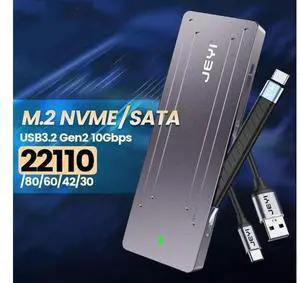 22110 M.2 NVME NGFF Enclosure, USB 3.2 Gen2 Type-C 10Gbps SSD Case Support M&B+M Keys 2230/42/2260/2280 With Flat Cable 22110 M.2 NVME NGFF Enclosure, USB 3.2 Gen2 Type-C 10Gbps SSD Case Support M&B+M Keys 2230/42/2260/2280 With Flat Cable