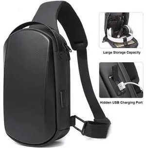 Sling Bag, Waterproof Men Chest Bag Leather Shoulder bags Crossbody Sling Backpack Large Capacity Travel Messenger Bag Sling Bag, Waterproof Men Chest Bag Leather Shoulder bags Crossbody Sling Backpack Large Capacity Travel Messenger Bag