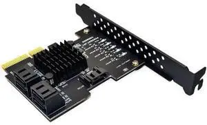 PCIE PCI-E to 5 ports SATA 3.0 expansion Card 4X Gen 3 PCI express 5 SATA Adapter SATA 3 Converter with Heatsink for HDD PCIE PCI-E to 5 ports SATA 3.0 expansion Card 4X Gen 3 PCI express 5 SATA Adapter SATA 3 Converter with Heatsink for HDD