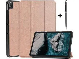 Nokia T20 Tablet Case 10.36 Inch 2021, Slim Light Trifold Stand Hard Shell Smart Cover for 10.36" Nokia T20 Tablet TA-1392 TA-13797 TA-1394 2021 with Universal Stylus Pen Blue Rose Gold Nokia T20 Tablet Case 10.36 Inch 2021, Slim Light Trifold Stand Hard Shell Smart Cover for 10.36" Nokia T20 Tablet TA-1392 TA-13797 TA-1394 2021 with Universal Stylus Pen Blue Rose Gold