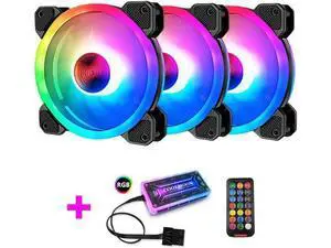 Computer Case PC Cooling Fan RGB Adjust 120mm Quiet + IR Remote New Computer Cooler RGB CPU Case Fan Three in One Computer Case PC Cooling Fan RGB Adjust 120mm Quiet + IR Remote New Computer Cooler RGB CPU Case Fan Three in One