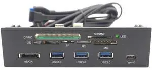 5.25" Internal Card Reader Media Multi-Function Dashboard PC Front Panel Type-C USB 3.1 USB 3.0 Support CF XD MS M2 TF SD card reader smart 5.25" Internal Card Reader Media Multi-Function Dashboard PC Front Panel Type-C USB 3.1 USB 3.0 Support CF XD MS M2 TF SD card reader smart
