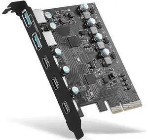 PCIe to USB 3.2 Gen 2 Adapter Card with 20 Gbps Bandwidth 5-Port (3X USB C -2X USB A) PCI Express Expansion Card Internal USB Hub PCI-E Add-on Cards Riser for Windows 10/8/7 and MAC OS 10.8.2 Above PCIe to USB 3.2 Gen 2 Adapter Card with 20 Gbps Bandwidth 5-Port (3X USB C -2X USB A) PCI Express Expansion Card Internal USB Hub PCI-E Add-on Cards Riser for Windows 10/8/7 and MAC OS 10.8.2 Above