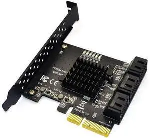 PCIE PCI-E to 6 Ports SATA 3.0 PCI Express x4 Expansion Card 6 SATA3.0 PCIe PCI-e 6 Port SATA Controller for HDD ASMedia ASM1166 PCIE PCI-E to 6 Ports SATA 3.0 PCI Express x4 Expansion Card 6 SATA3.0 PCIe PCI-e 6 Port SATA Controller for HDD ASMedia ASM1166