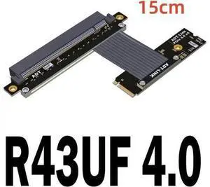 PCI-E 4.0 16x PCIe x16 Extender to M2 M.2 NVMe M-Key Riser Card Extension Cord Gen4.0 64Gbps with Sata Power Cable PCI-E 4.0 16x PCIe x16 Extender to M2 M.2 NVMe M-Key Riser Card Extension Cord Gen4.0 64Gbps with Sata Power Cable