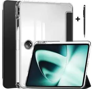 Protective Case for Oppo OnePlus Pad 11.61 inch / Oppo Pad 2 11.61 inch 2023 with S Pen Holder, Transparent Hard Shell Back Trifold Smart Stand Cover with universal stylus Pen Protective Case for Oppo OnePlus Pad 11.61 inch / Oppo Pad 2 11.61 inch 2023 with S Pen Holder, Transparent Hard Shell Back Trifold Smart Stand Cover with universal stylus Pen
