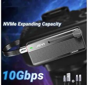 M.2 NVMe SSD Enclosure with Camera Mounting Screw, USB 3.1 Gen2 10Gbps Transfer Camera Footage, Compatible with PC, phone N/A M.2 NVMe SSD Enclosure with Camera Mounting Screw, USB 3.1 Gen2 10Gbps Transfer Camera Footage, Compatible with PC, phone N/A