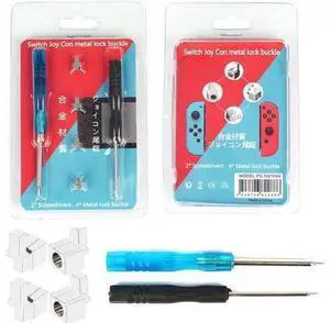 Joy-Con Metal Buckles Replacement Parts for Nintendo Switch Joy Con Repair Replacement Latches Left and Right Lock Buckles with Screwdrivers Joy-Con Metal Buckles Replacement Parts for Nintendo Switch Joy Con Repair Replacement Latches Left and Right Lock Buckles with Screwdrivers