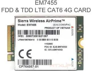 Sierra Wireless EM7455 FDD/TDD LTE Cat6 NGFF/M.2 4G MODULE 4G CARD 300Mbps Sierra Wireless EM7455 FDD/TDD LTE Cat6 NGFF/M.2 4G MODULE 4G CARD 300Mbps