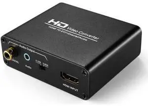 to DVI Converter with Audio Out HDMI to DVI Video Audio Adapter Sound Splitter to 3.5mm AUX Auxiliary / 2 RCA Stereo & Coaxial Output Jack Connector Plug, 1080P 720P, 5.1 & 2 Channel to DVI Converter with Audio Out HDMI to DVI Video Audio Adapter Sound Splitter to 3.5mm AUX Auxiliary / 2 RCA Stereo & Coaxial Output Jack Connector Plug, 1080P 720P, 5.1 & 2 Channel