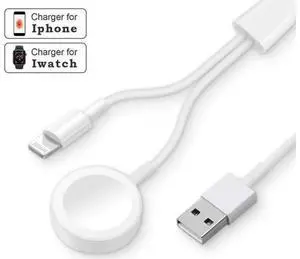 Apple Watch Charger, 2 in 1 iphone Charger With 3.3ft/1.0m Portable Charging Cable Compatible With for Apple Watch Series 4/3/2/1, iPhoneXR/XS/XS Max/X/8/8Plus/7/7Plus/6/6Plus/iPad4/iPad Air/iPad mini Apple Watch Charger, 2 in 1 iphone Charger With 3.3ft/1.0m Portable Charging Cable Compatible With for Apple Watch Series 4/3/2/1, iPhoneXR/XS/XS Max/X/8/8Plus/7/7Plus/6/6Plus/iPad4/iPad Air/iPad mini