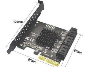 PCIe SATA Card, PCI-E 4X3.0 to 6 Port SATA Card, SATA Controller Expansion Card with Low Profile Bracket, Non-Raid, Boot as System Disk, Support 6 SATA 3.0 Devices PCI-E 4X3.0 PCIe SATA Card, PCI-E 4X3.0 to 6 Port SATA Card, SATA Controller Expansion Card with Low Profile Bracket, Non-Raid, Boot as System Disk, Support 6 SATA 3.0 Devices PCI-E 4X3.0