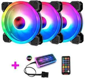 Computer Case PC Cooling Fan RGB Adjust 120mm Quiet + IR Remote New Computer Cooler RGB CPU Case Fan Three in One Computer Case PC Cooling Fan RGB Adjust 120mm Quiet + IR Remote New Computer Cooler RGB CPU Case Fan Three in One