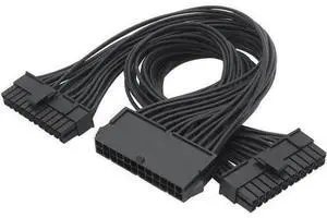 Dual PSU Power Supply 24 pin ATX Motherboard Splitter Cable ATX Motherboard Extension Cable PSU Female to Male Y Adapter Cable Dual PSU Power Supply 24 pin ATX Motherboard Splitter Cable ATX Motherboard Extension Cable PSU Female to Male Y Adapter Cable
