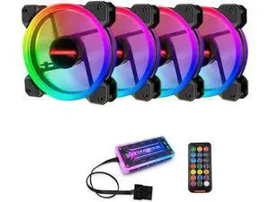 Computer Case PC Cooling Fan RGB Adjust 120mm Quiet + IR Remote New Computer Cooler RGB CPU Case Fan Four In One Computer Case PC Cooling Fan RGB Adjust 120mm Quiet + IR Remote New Computer Cooler RGB CPU Case Fan Four In One