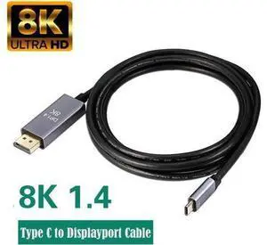USB C to DisplayPort 1.4 Cable 8K @30Hz 4K @144Hz USB 3.1 Type C Thunderbolt 3 to DP Cable for MacBook 2017 DellXPS 15 Disply XDR Galaxy - 10 FEET USB C to DisplayPort 1.4 Cable 8K @30Hz 4K @144Hz USB 3.1 Type C Thunderbolt 3 to DP Cable for MacBook 2017 DellXPS 15 Disply XDR Galaxy - 10 FEET