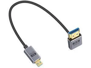 AOMOPROING Short Micro HDMI 2.1 Cable, 90 Degree Micro HDMI to HDMI Cable, Down Angle HDMI Male to Micro HDMI Cable 8K@60Hz, 4K@240Hz, 48Gbps High Speed for Camera 1FT/30cm AOMOPROING Short Micro HDMI 2.1 Cable, 90 Degree Micro HDMI to HDMI Cable, Down Angle HDMI Male to Micro HDMI Cable 8K@60Hz, 4K@240Hz, 48Gbps High Speed for Camera 1FT/30cm