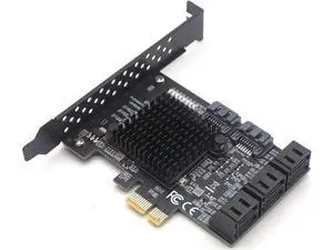 8 Ports SATA 3.0 to PCIe Expansion Card PCI Express 8 SATA Adapter 8 Port SATA 3 Converter with Heat Sink 88SE9215 Chip for HDD 8 Ports SATA 3.0 to PCIe Expansion Card PCI Express 8 SATA Adapter 8 Port SATA 3 Converter with Heat Sink 88SE9215 Chip for HDD