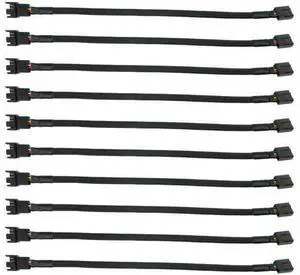 Aomopro10PCS 4-Pin PWM Fan Splitter Cable 1 to1 Sleeved Braided Adapter Computer PC Fan Extension Power Supply Cable Converter Cord Wire Compatible with Computer ATX Case 4-Pin/3-Pin Cooling Fan Cable Aomopro10PCS 4-Pin PWM Fan Splitter Cable 1 to1 Sleeved Braided Adapter Computer PC Fan Extension Power Supply Cable Converter Cord Wire Compatible with Computer ATX Case 4-Pin/3-Pin Cooling Fan Cable
