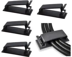 50-Pcs Self Adhesive Cable Management Clips, Cable Organizers Wire Clips Cord Holder for TV PC Laptop Ethernet Cable Desktop Home Office 50-Pcs Self Adhesive Cable Management Clips, Cable Organizers Wire Clips Cord Holder for TV PC Laptop Ethernet Cable Desktop Home Office
