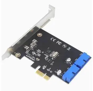 PCI-E to usb3.0 Chassis Front Panel expansion card Desktop pcie to USB3.0 pin dual 20PIN PCI-E to usb3.0 Chassis Front Panel expansion card Desktop pcie to USB3.0 pin dual 20PIN