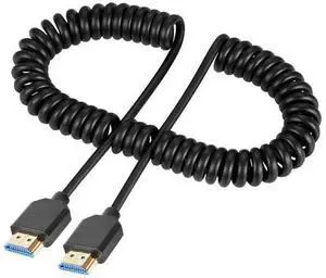 8K Coiled HDMI Cable 3FT-8FT, HDMI Coild Cable 48Gbps, Extreme Thin HDMI Male to Male Cable 8K@60Hz Compatible with Monitor, Laptop, UHD TV, PC 8K Coiled HDMI Cable 3FT-8FT, HDMI Coild Cable 48Gbps, Extreme Thin HDMI Male to Male Cable 8K@60Hz Compatible with Monitor, Laptop, UHD TV, PC