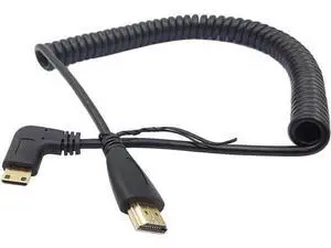 AOMOPROING Angle 90 Degree Right Mini HDMI to HDMI, Right Angled Mini-HDMI Male to HDMI Male Gold Plated Converter Adapter Coiled Spiral Cable,Support 3D, 1080P,1.5~10 Feet(90Mini-HDMI Right) AOMOPROING Angle 90 Degree Right Mini HDMI to HDMI, Right Angled Mini-HDMI Male to HDMI Male Gold Plated Converter Adapter Coiled Spiral Cable,Support 3D, 1080P,1.5~10 Feet(90Mini-HDMI Right)