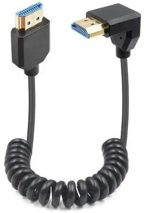90 Degree HDMI Coiled Cable 8K, Extreme Thin Down Angled HDMI Male to Male Coiled Cable, Short HDMI Cable High Speed 48Gbps Support 8K@60Hz 4K@120 for TV/Xbox /PS4 /PS5 4FT/1.2M 90 Degree HDMI Coiled Cable 8K, Extreme Thin Down Angled HDMI Male to Male Coiled Cable, Short HDMI Cable High Speed 48Gbps Support 8K@60Hz 4K@120 for TV/Xbox /PS4 /PS5 4FT/1.2M