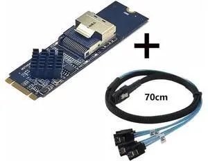 NEW M.2 NVME to Mini SAS SFF-8087 Expansion Card Support 4 Port SATA3.0 6Gbps HDD SSD SATA Controller SFF8087 to M2 NVME Adapter NEW M.2 NVME to Mini SAS SFF-8087 Expansion Card Support 4 Port SATA3.0 6Gbps HDD SSD SATA Controller SFF8087 to M2 NVME Adapter