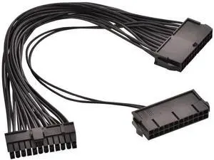 24 Pin Main Second Dual PSU ATX Power Supply Motherboard Adapter Cable 24 Pin Main Second Dual PSU ATX Power Supply Motherboard Adapter Cable