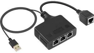 Gigabit RJ45 Network Splitter Adapter, 1 to 3 Ethernet Splitter 1000Mbps High Speed LAN Network Splitter,4 Devices Share The Internet at The Same Time(1 to 3 Female Gigabit) Gigabit RJ45 Network Splitter Adapter, 1 to 3 Ethernet Splitter 1000Mbps High Speed LAN Network Splitter,4 Devices Share The Internet at The Same Time(1 to 3 Female Gigabit)