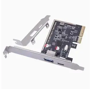 PCI-E to usb3.0 Expansion card 2-port high-speed desktop USB3.0 expansion card ASM1042 1 port USB +1 port C PCI-E to usb3.0 Expansion card 2-port high-speed desktop USB3.0 expansion card ASM1042 1 port USB +1 port C