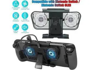 Cooling Fans for Steam Deck/Nintendo Switch OLED Console Cooler Stand Portable Cooling Fans for Steam Deck/Nintendo Switch OLED Console Cooler Stand Portable