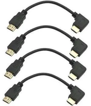 4Pack 8Inch 8K Ultra HD High Speed 48Gpbs HDMI Cable Short 90 Degree 8K HDMI Cable 2.1 Right Angle HDMI Male to Male 8K@60hz 4K@120hz 2K@144hz eARC HDR (8inch 8K Right Angled) 4Pack 8Inch 8K Ultra HD High Speed 48Gpbs HDMI Cable Short 90 Degree 8K HDMI Cable 2.1 Right Angle HDMI Male to Male 8K@60hz 4K@120hz 2K@144hz eARC HDR (8inch 8K Right Angled)