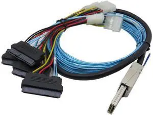 SAS SATA CABLE Mini SAS 4x Mini SAS26P SFF-8088 to 4 SFF-8482 SAS29P SAS Power Cabe SAS SATA CABLE Mini SAS 4x Mini SAS26P SFF-8088 to 4 SFF-8482 SAS29P SAS Power Cabe