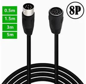 DIN 8Pin Male/female extension cable Eight-core conference audio system cable Handhold microphone cable Signal control cable 5m DIN 8Pin Male/female extension cable Eight-core conference audio system cable Handhold microphone cable Signal control cable 5m