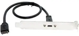 USB 3.1 Type-E Motherboard Front Panel Header Connector to USB-C Back Panel Extension Cable - 40cm USB 3.1 Type-E Motherboard Front Panel Header Connector to USB-C Back Panel Extension Cable - 40cm