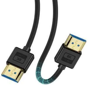 Ultra Soft Silicone Short HDMI Cable 5FT/1.5M, 8K Hyper Super Flexible Thin HDMI 2.1 Cable, High Speed Supports 3D, 8K@60Hz, ARC Type-A Male to Male for Camera, Monitor, PS5, Camcorder, Gimbal Ultra Soft Silicone Short HDMI Cable 5FT/1.5M, 8K Hyper Super Flexible Thin HDMI 2.1 Cable, High Speed Supports 3D, 8K@60Hz, ARC Type-A Male to Male for Camera, Monitor, PS5, Camcorder, Gimbal
