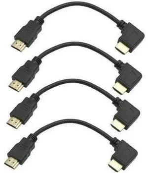 4Pack 8Inch 8K Ultra HD High Speed 48Gpbs HDMI Cable Short 90 Degree 8K HDMI Cable 2.1 Right Angle HDMI Male to Male 8K@60hz 4K@120hz 2K@144hz eARC HDR (8inch 8K Right Angled) 4Pack 8Inch 8K Ultra HD High Speed 48Gpbs HDMI Cable Short 90 Degree 8K HDMI Cable 2.1 Right Angle HDMI Male to Male 8K@60hz 4K@120hz 2K@144hz eARC HDR (8inch 8K Right Angled)