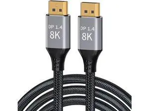AOMOPROING DisplayPort Cable 1.4, 16.5FT DP Cable, Ultra HD 8K@60Hz 4K@144Hz, High Speed 32.4Gbps HDCP 3D Slim and Flexible DP to DP Cable for HDTVs, Displays, Monitors, Graphics, PC 16.5 ft. AOMOPROING DisplayPort Cable 1.4, 16.5FT DP Cable, Ultra HD 8K@60Hz 4K@144Hz, High Speed 32.4Gbps HDCP 3D Slim and Flexible DP to DP Cable for HDTVs, Displays, Monitors, Graphics, PC 16.5 ft.